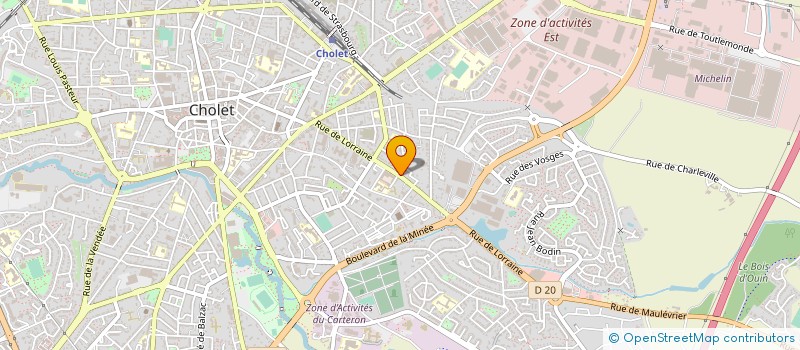 localisation de l'entreprise LA BOUTIQUE GOURMANDE à CHOLET