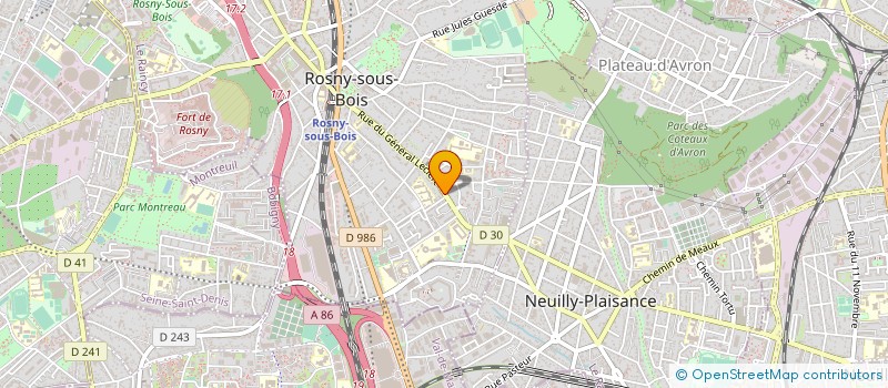 localisation de l'entreprise LA BOUTIQUE PARISIENNE à ROSNY-SOUS-BOIS