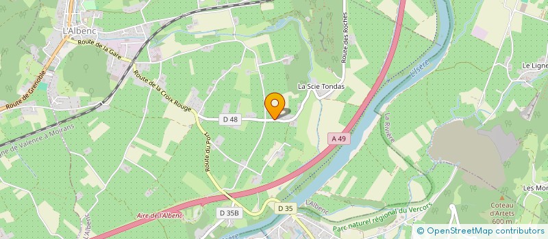 localisation de l'entreprise LA BOUTONNIERE  L'ALBENC