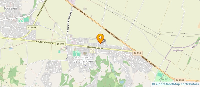 localisation de l'entreprise LA BOUVIERE  SAINT-PIERRE-DE-CHANDIEU