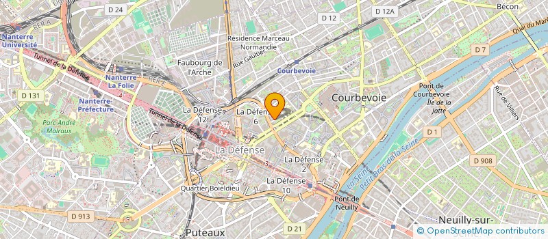localisation de l'entreprise LA BOX COMPANY  COURBEVOIE