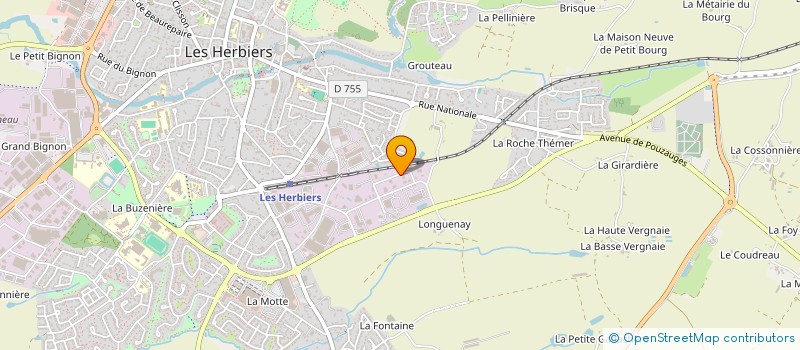 localisation de l'entreprise LA BOX DU BOCAGE  LES HERBIERS