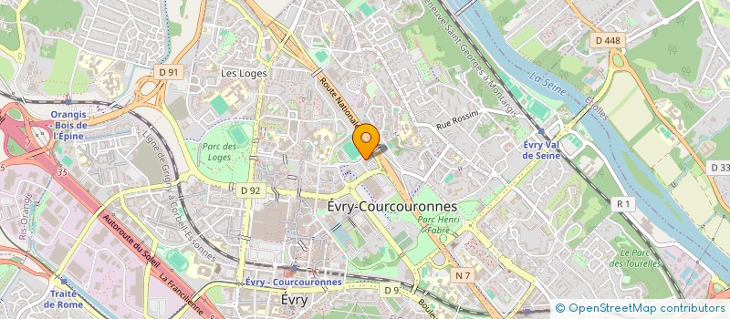 localisation de l'entreprise LA BOX LES JOLIES FEUILLES à EVRY-COURCOURONNES