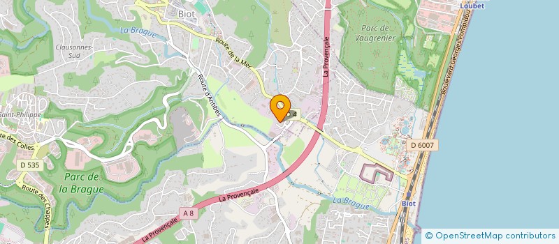localisation de l'entreprise LA BRAGUE  BIOT