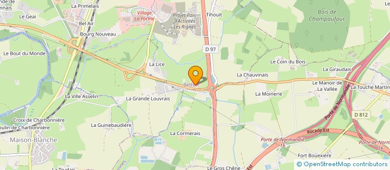 localisation de l'entreprise LA BRANDAIS  BETTON