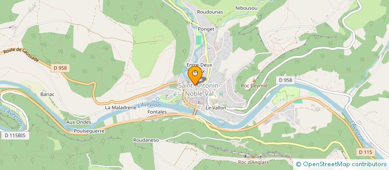 localisation de l'entreprise LA BRASSERIE  SAINT-ANTONIN-NOBLE-VAL