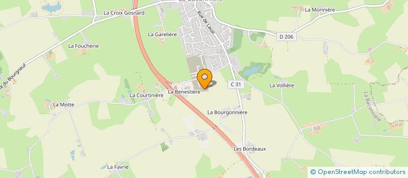 localisation de l'entreprise LA BRASSERIE ASSOCIATIVE DE MONTFLOURS  MONTFLOURS