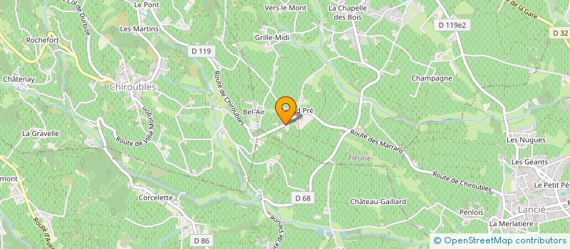 localisation de l'entreprise LA BRASSERIE D'HECHIBRES  FLEURIE