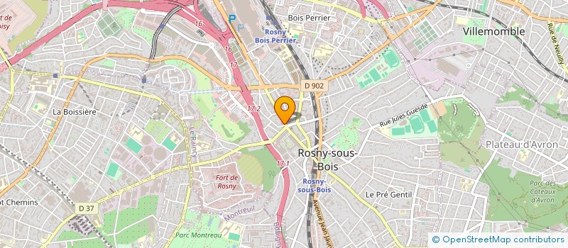 localisation de l'entreprise LA BRASSERIE DE L EGLISE à ROSNY-SOUS-BOIS