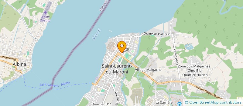 localisation de l'entreprise LA BRASSERIE DE L'OUEST GUYANAIS  SAINT-LAURENT-DU-MARONI