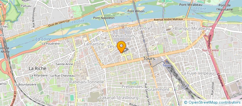 localisation de l'entreprise LA BRASSERIE DES HALLES TOURS  TOURS