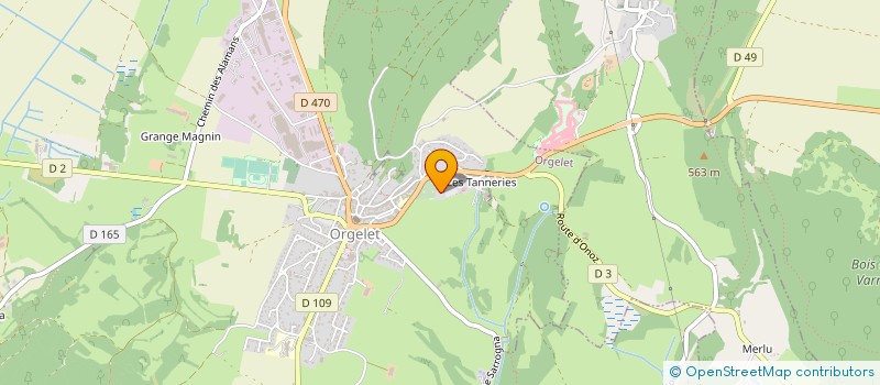 localisation de l'entreprise LA BRASSERIE DES TROIS EPIS à ORGELET