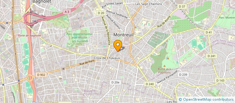 localisation de l'entreprise LA BRASSERIE DES VILLAGEOIS à MONTREUIL