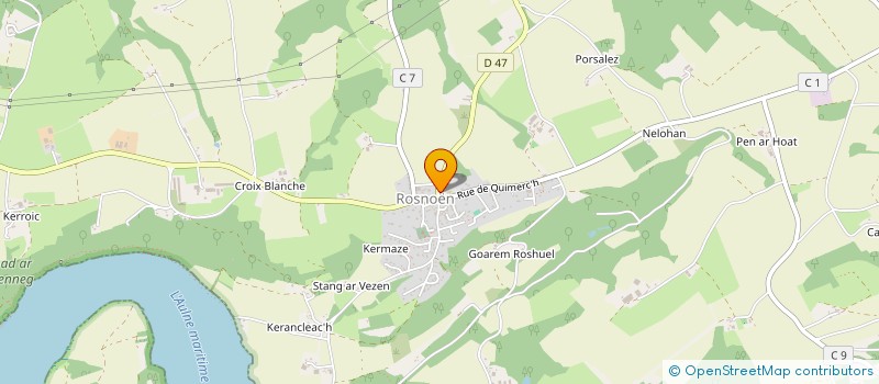 localisation de l'entreprise LA BRASSERIE DU BOUT DU MONDE  ROSNOEN