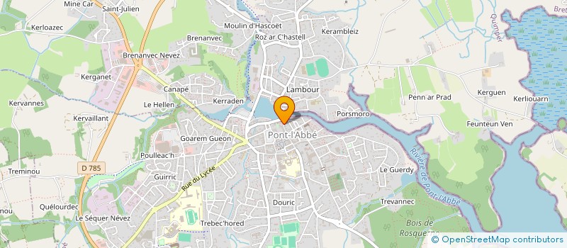 localisation de l'entreprise LA BRASSERIE DU CHATEAU  PONT-L'ABBE