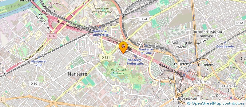 localisation de l'entreprise LA BRASSERIE DU PARC  NANTERRE