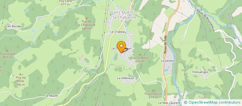 localisation de l'entreprise LA BRASSERIE DU PLATEAU à SAINT-QUENTIN-LA-CHABANNE