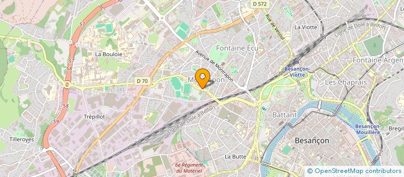 localisation de l'entreprise LA BRASSERIE DU STADE  BESANCON