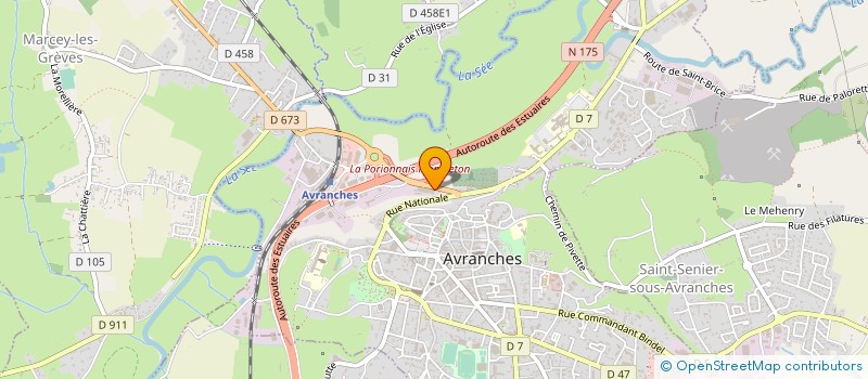 localisation de l'entreprise LA BRASSERIE NORMANDE à AVRANCHES