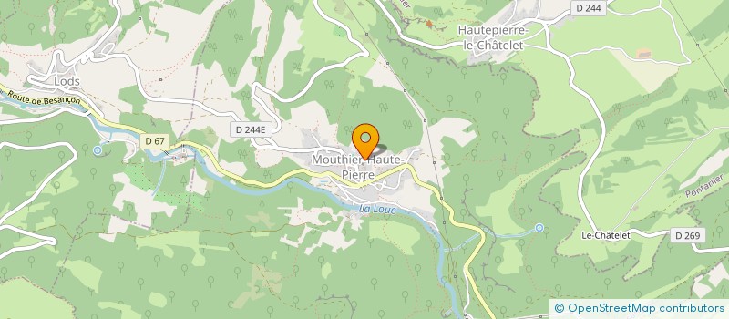 localisation de l'entreprise LA BRAYERE  MOUTHIER-HAUTE-PIERRE