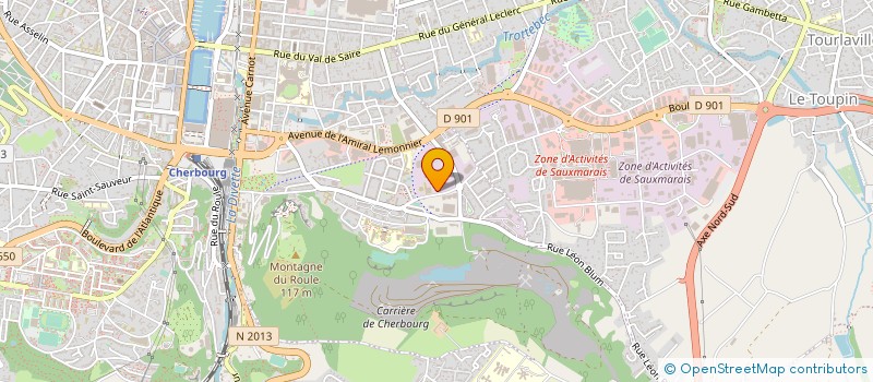 localisation de l'entreprise LA BRECHE, POLE NATIONAL DES ARTS DU CIRQUE DE NORMANDIE  CHERBOURG-EN-COTENTIN