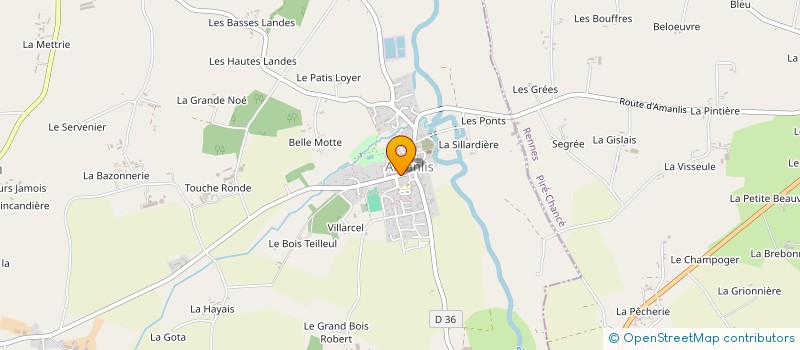 localisation de l'entreprise LA BREGNATE  AMANLIS