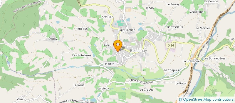 localisation de l'entreprise LA BRESSANNE  BESSENAY