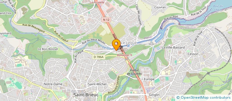 localisation de l'entreprise LA BRETILLIENNE AUTOMOBILES à SAINT-BRIEUC