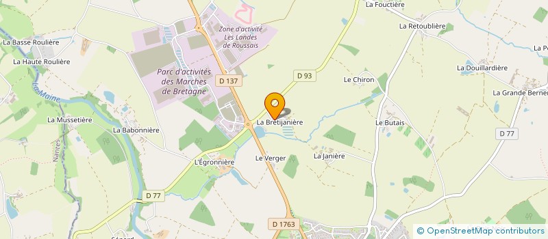 localisation de l'entreprise LA BRETINIERE à MONTAIGU-VENDEE