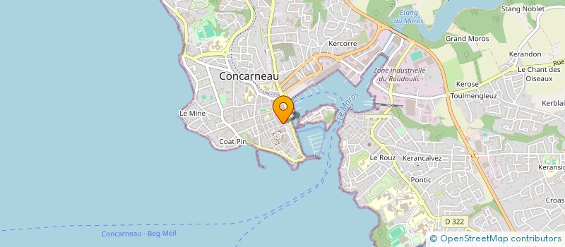 localisation de l'entreprise LA BRETONNERIE SERVICES à CONCARNEAU
