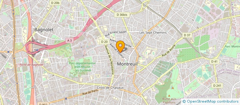 localisation de l'entreprise LA BRETONNIERE à MONTREUIL
