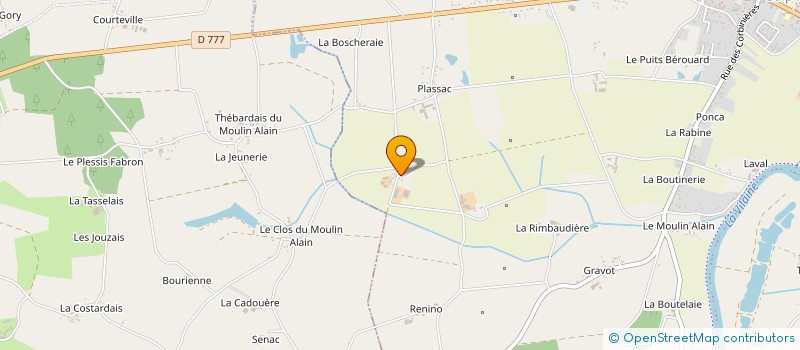 localisation de l'entreprise LA BRETONNIERE à GUIPRY-MESSAC