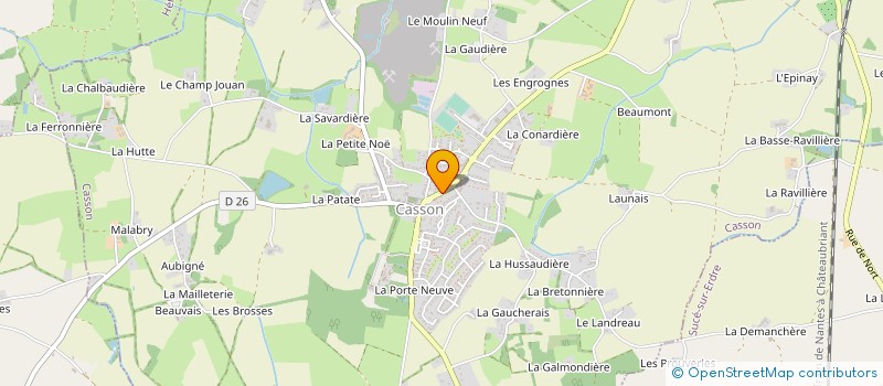 localisation de l'entreprise LA BREZARDIERE  CASSON