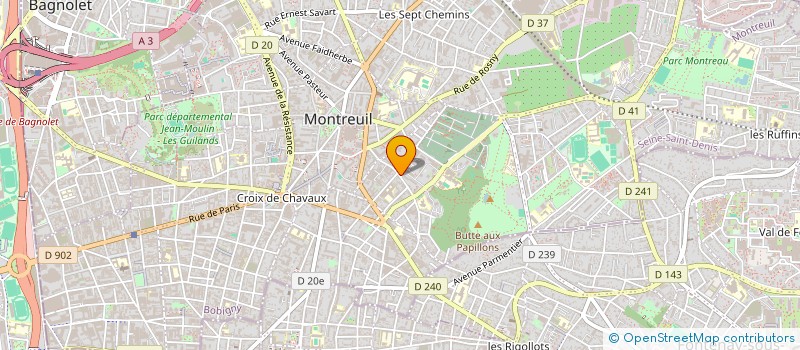 localisation de l'entreprise LA BRICOLE à MONTREUIL