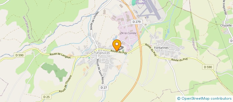 localisation de l'entreprise LA BRIGADE DU PRENDRE SOINS  CHASPUZAC