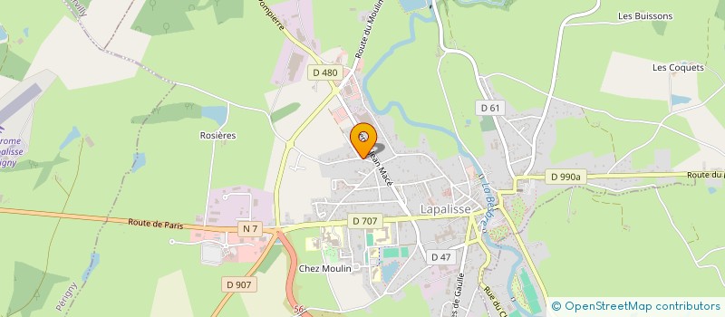 localisation de l'entreprise LA BRIGADE FESTIVE  LAPALISSE