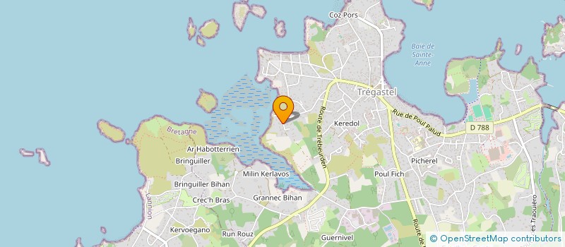 localisation de l'entreprise LA BRIGANTINE  TREGASTEL
