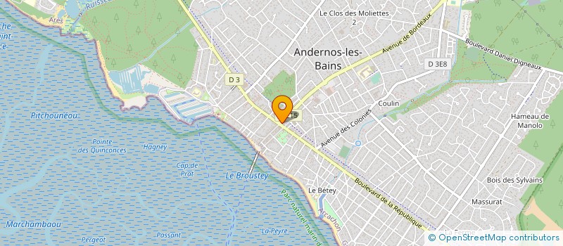 localisation de l'entreprise LA BRIOCHERIE à ANDERNOS-LES-BAINS
