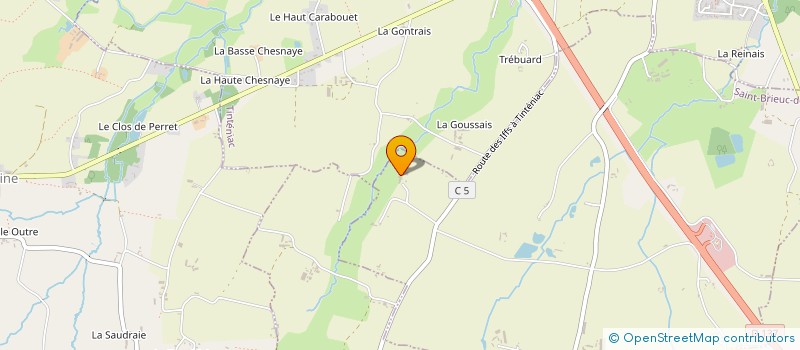 localisation de l'entreprise LA BRIOCHINE à SAINT-BRIEUC-DES-IFFS