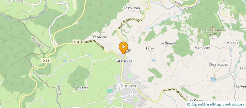 localisation de l'entreprise LA BRIOUDE  VILLECHENEVE