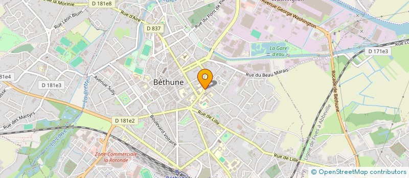 localisation de l'entreprise LA BRIQUETERIE  BETHUNE