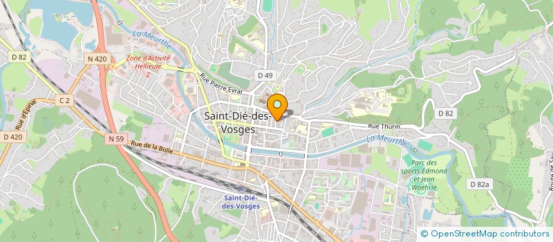 localisation de l'entreprise LA BRISE à SAINT-DIE-DES-VOSGES