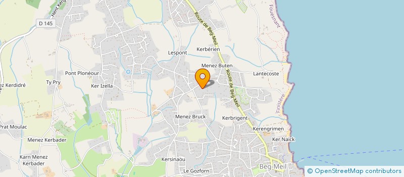 localisation de l'entreprise LA BRISE DE CORNOUAILLE  FOUESNANT