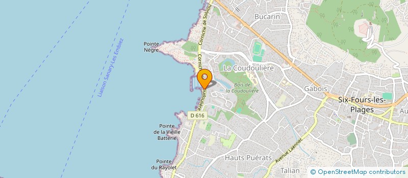 localisation de l'entreprise LA BRISE PLAGE à SIX-FOURS-LES-PLAGES
