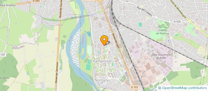 localisation de l'entreprise LA BROC'A LULU  MOULINS