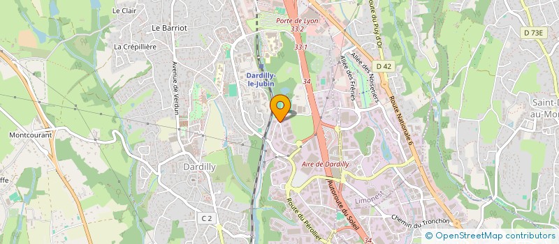 localisation de l'entreprise LA BROCARDIERE  DARDILLY