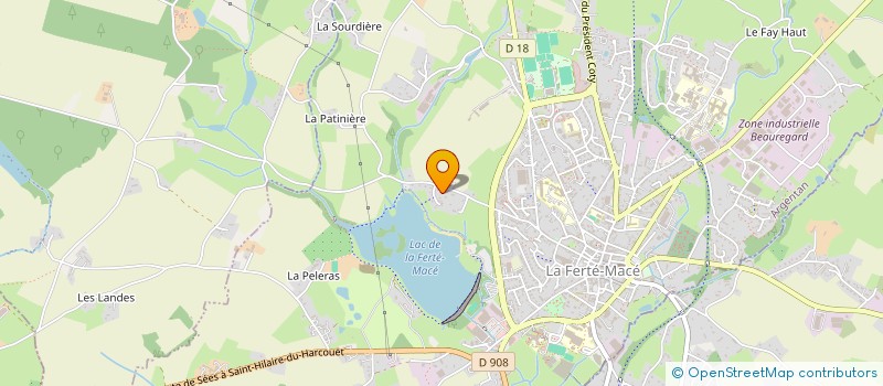 localisation de l'entreprise LA BROCHARDIERE à LA FERTE MACE