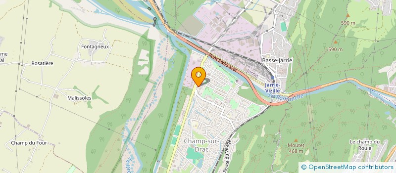 localisation de l'entreprise LA BROCHE CHAMPETRE  CHAMP-SUR-DRAC