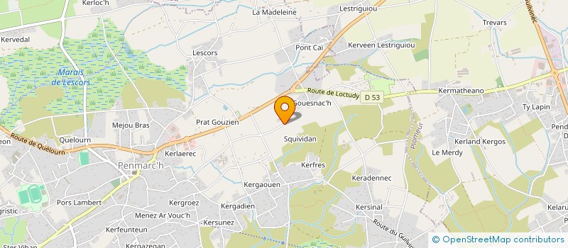 localisation de l'entreprise LA BROUETTE VERTE  PENMARCH