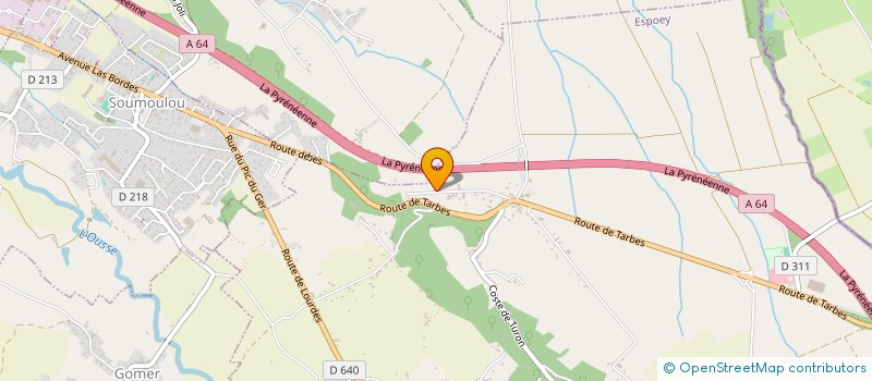 localisation de l'entreprise LA BROUSTERE  ESPOEY